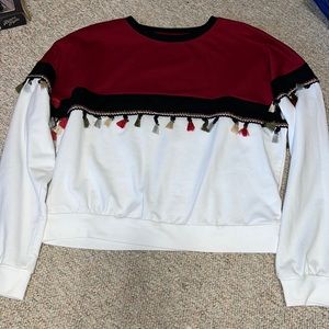 Long Sleeve Tassel Sweater